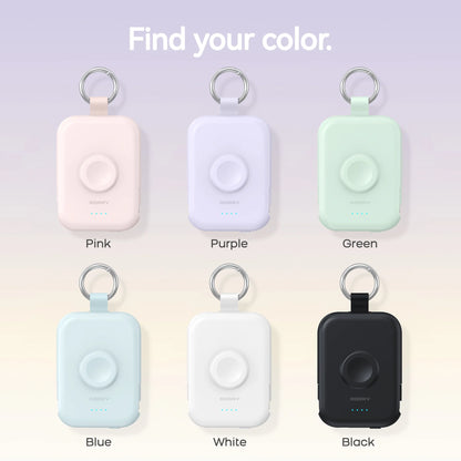 Portable Charger, 5000Mah Power Bank - Apple Watch Charger with Built-In Cables,Travel-Ready Portable Charger for Iphone 17/ 16/15/14 ,Android ,Apple Watch Ultra2/11/10/9/8, Black